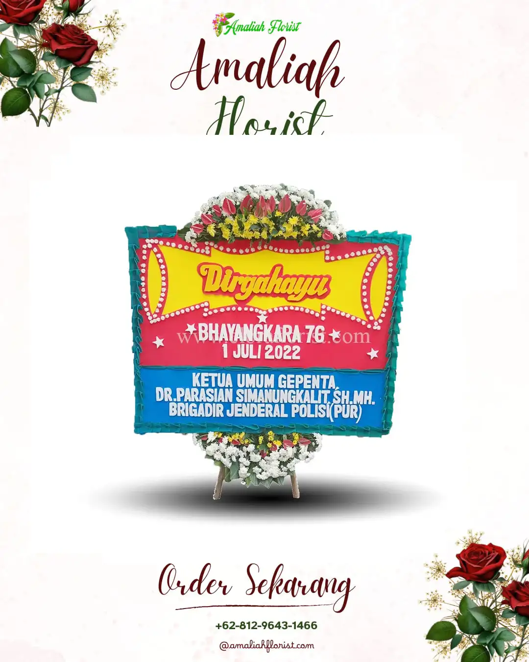 Papan Bunga HUT Ulang Tahun Ujan Mas